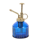 Petit vaporisateur en verre bleu pour plantes