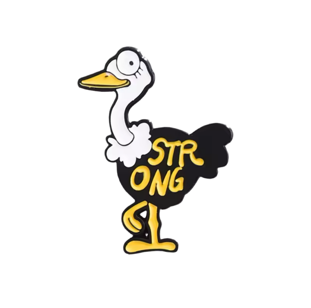 Oggetto regalo di design – pin s autruche strong
