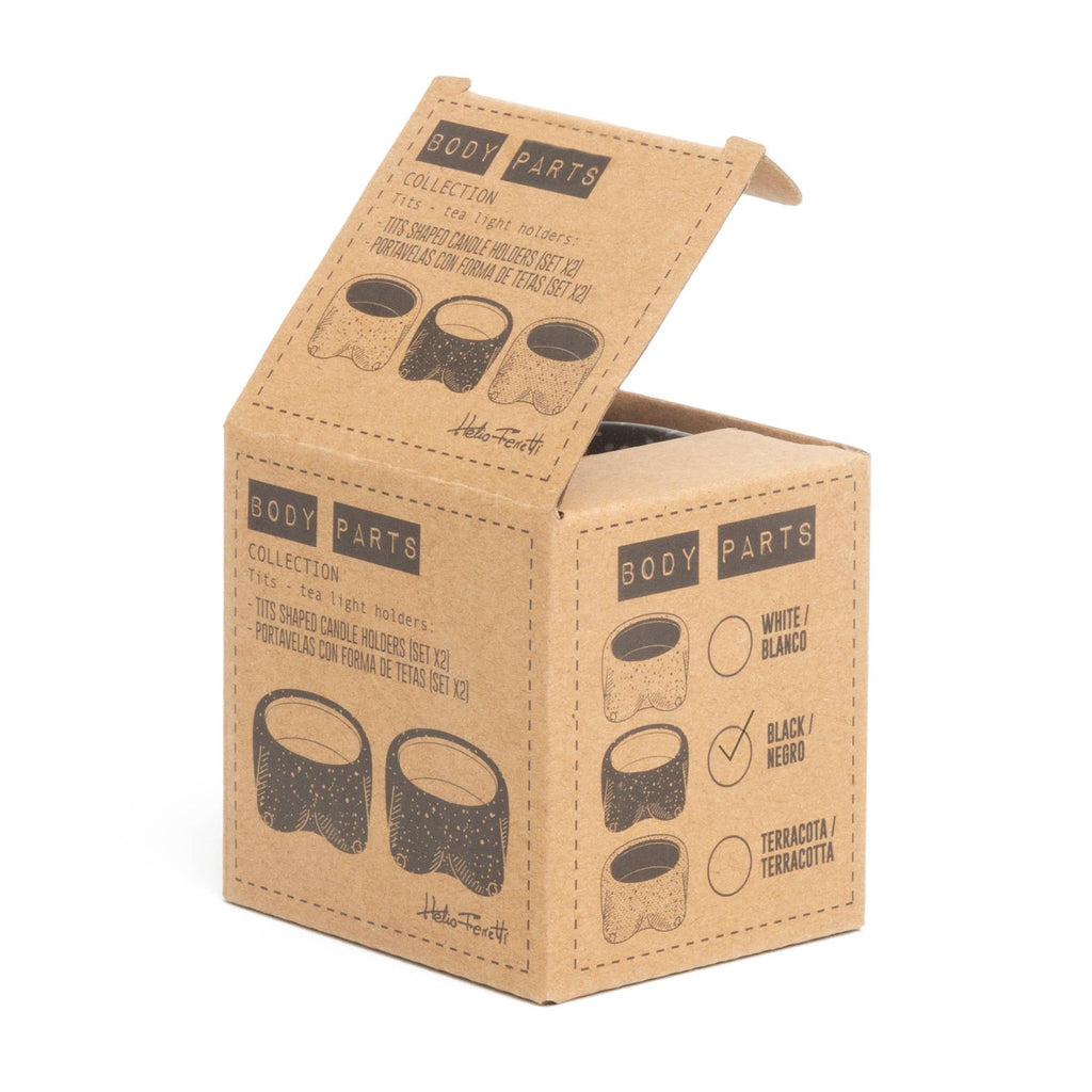 Lot de 2 Bougeoirs Tits Noirs Petite Taille Helio Ferretti Vue 5