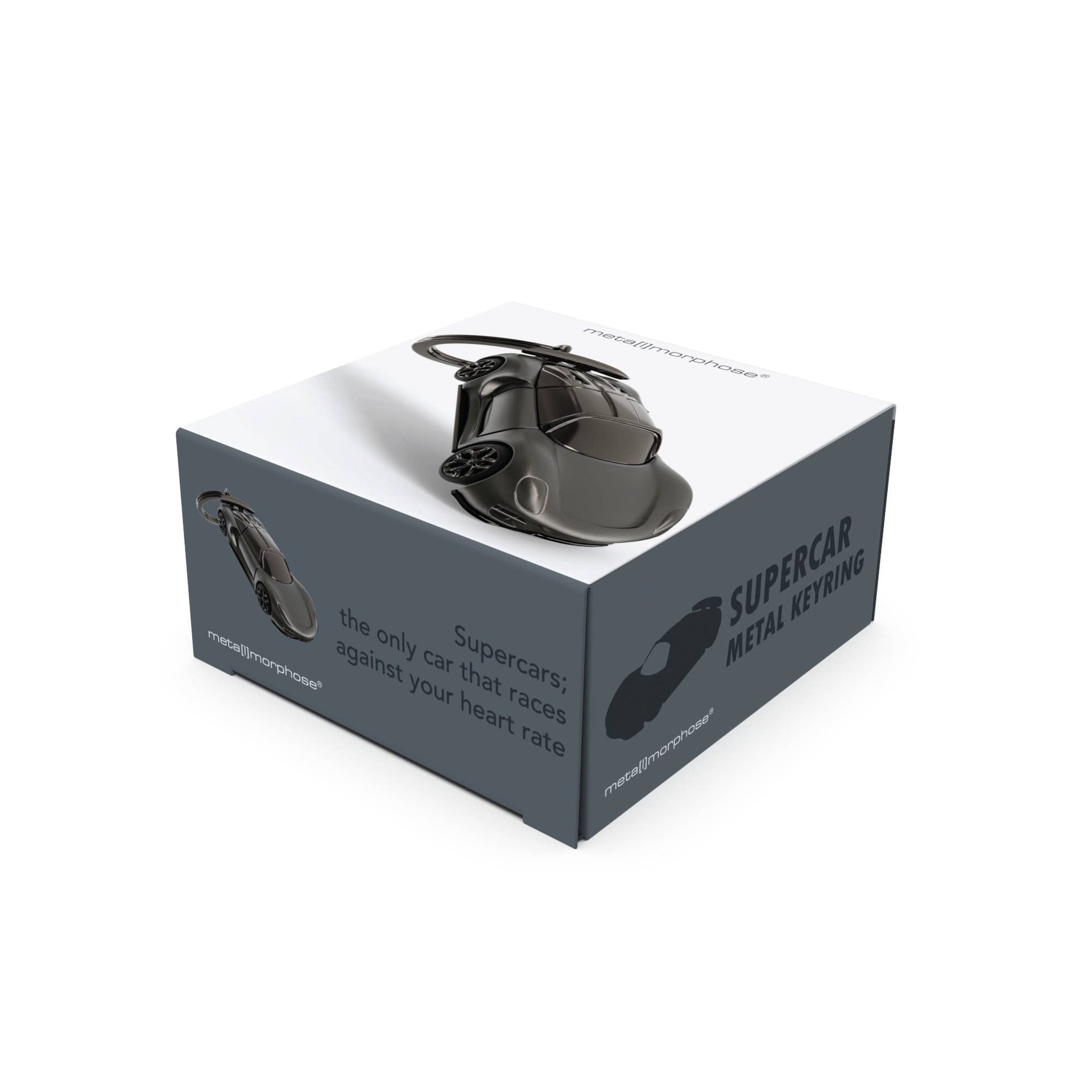 porte cles supercar noire metalmorphose