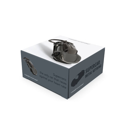 porte cles supercar noire metalmorphose