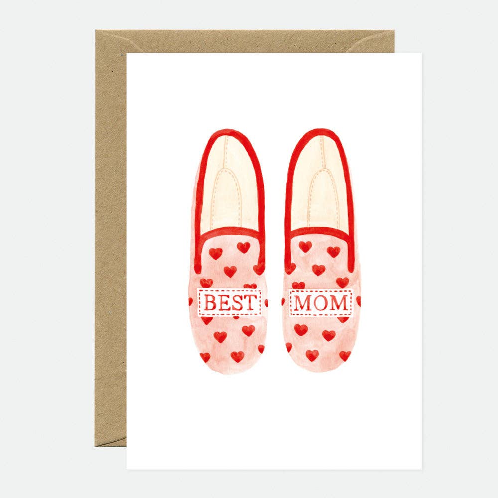 Carte de vœux Chaussons “Best Mum” | Design e regali originali