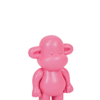 Ornament – ​​Affenfigur „Die Legende“ – Kunstharz – Rosa – 11 x 7 x 19 cm