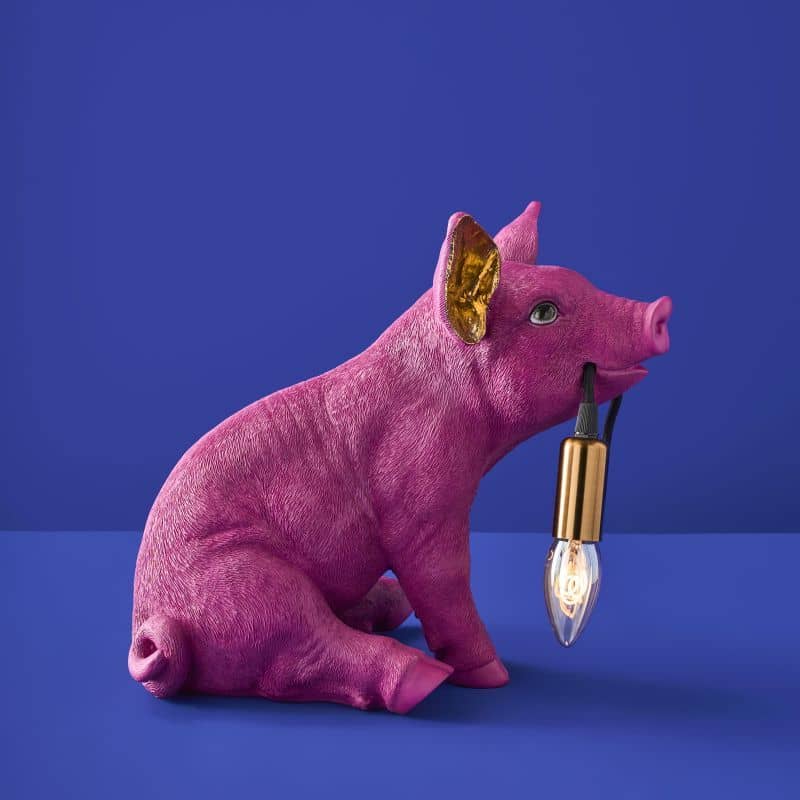 Tischlampe Schwein Rosa