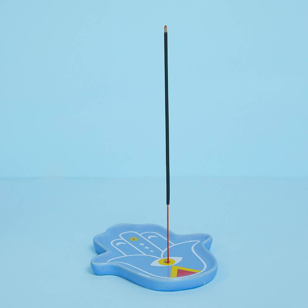 Porte-encens Lucky Hand bleu