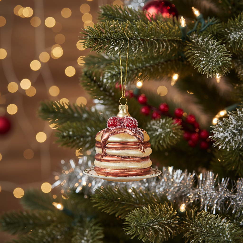 Weihnachtskugel-Pfannkuchen