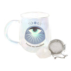 Intuition doppelwandiger Glasbecher mit Aura-Kristall-Tee-Ei