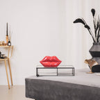 Vase/Pot Lèvres Rouges