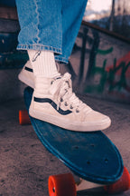 Chaussettes skateboard Charles brodées main