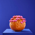 Vase Verano, Grès Orange/Rose, 34 x 29,5 cm
