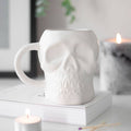 Mug en forme de crâne blanc mat