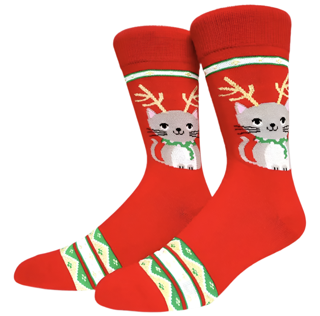 Oggetto regalo di design – chaussettes chat de noel mrcol