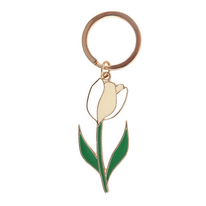 White Tulip Keychain