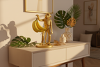 Goldener Affen-Bananenhalter