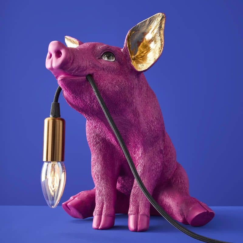 Tischlampe Schwein Rosa