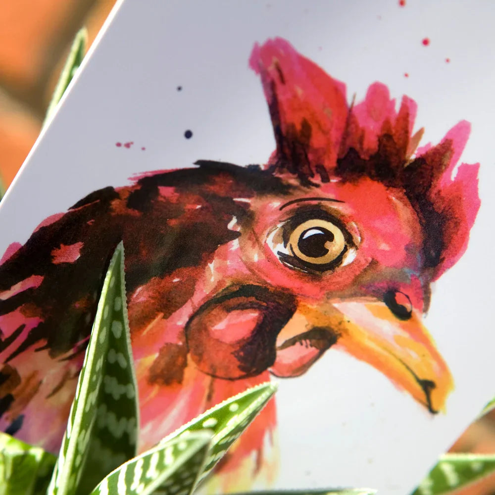 carte postale aquarelle poule kate moby 