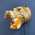 Patty Gold Nilpferd Wandleuchte