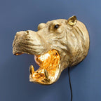 Patty Gold Nilpferd Wandleuchte