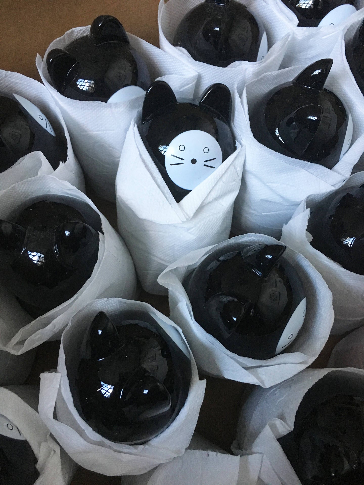 Daruma Katze Schwarz „Gute Gesundheit“