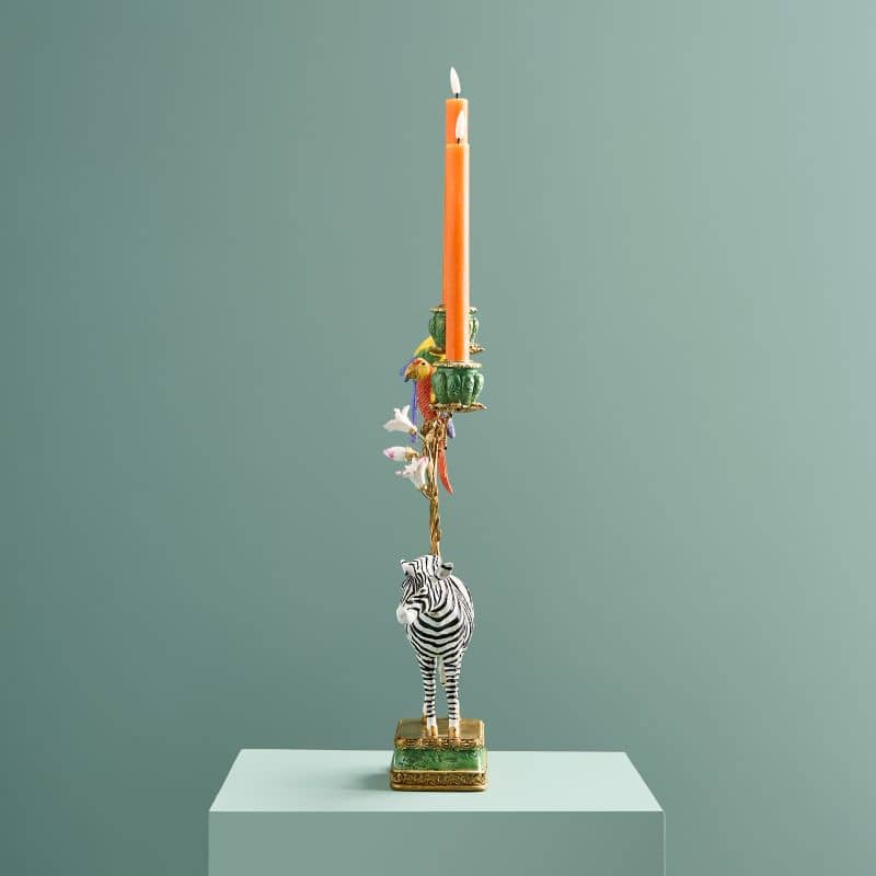 Poly/metal zebra chandelier, 27 x 9 x 45 cm