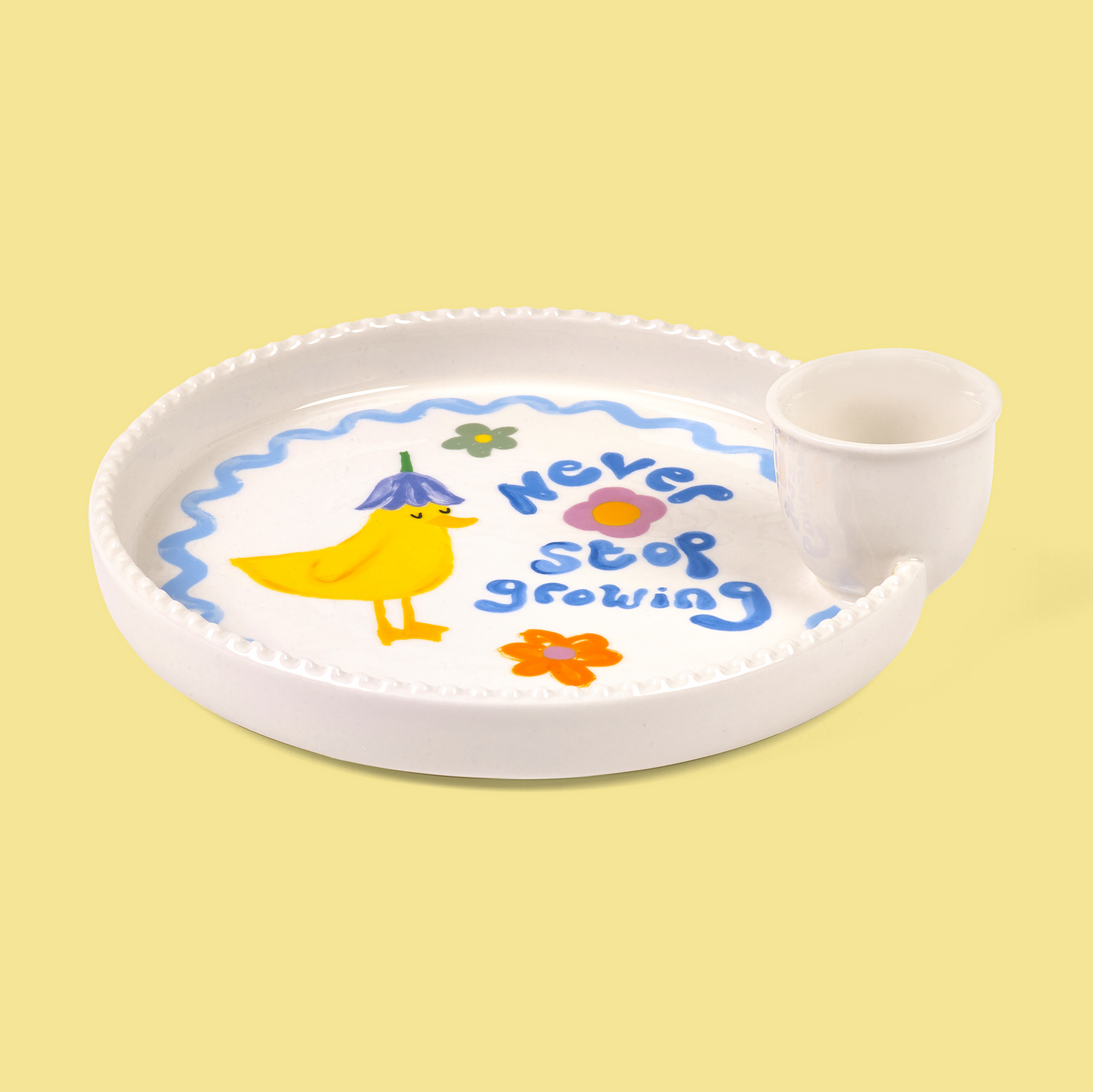 Duck Plate and Egg Cup “Never Stop Growing”