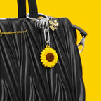 Schlüsselanhänger mit Sonnenblumen- und Bienenanhänger