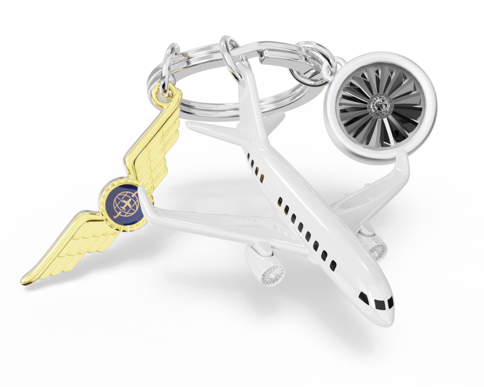 porte cles pilote davion metalmorphose