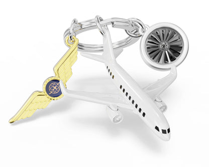 porte cles pilote davion metalmorphose