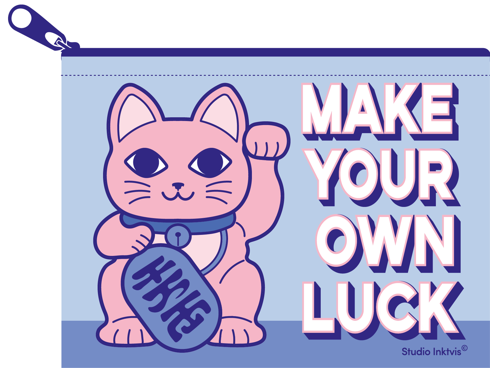 Mini Porte-monnaies Chat Chanceux “Make your own Luck” | Oggetti di design e regali originali