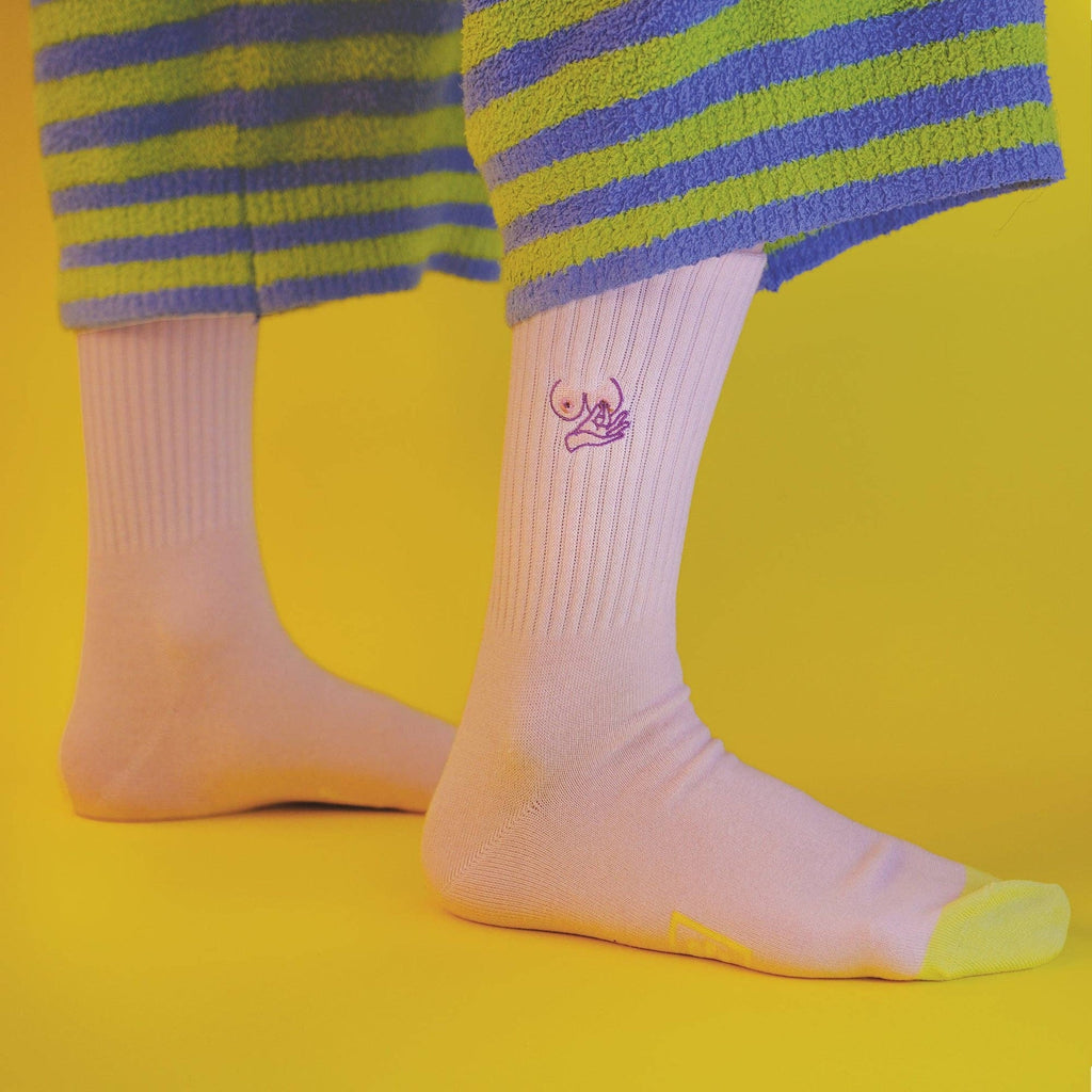 Chaussettes brodées seins – vue 6