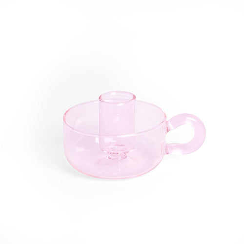 Bougeoir Classique Cristal Rose S2 Helio Ferretti Vue 3