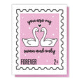 Carte Cygnes Amoureux | Designproducten en originele cadeaus