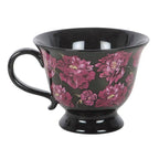 Tasse à thé à imprimé floral romance sombre | Objetos de diseño y regalos originales
