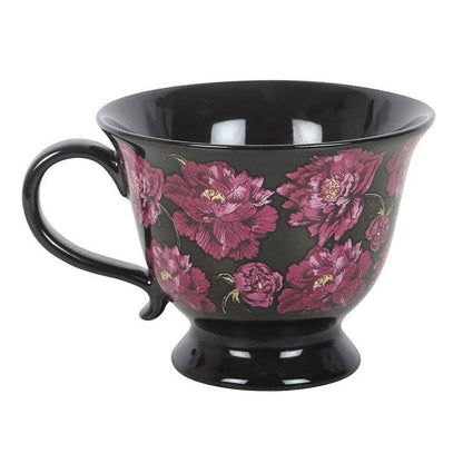 Dark Romance Floral Print Tea Mug