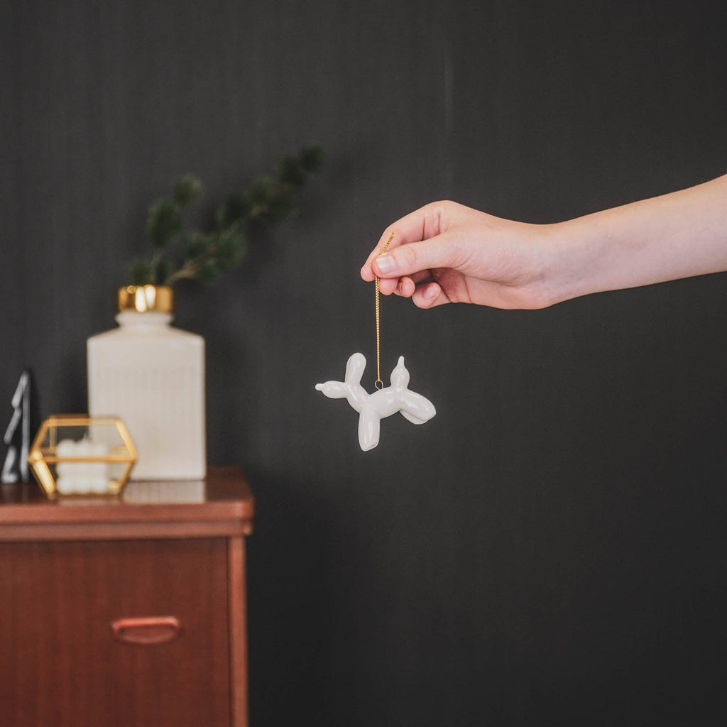 Regalo de diseño – boule de noel ballon chien blanc 