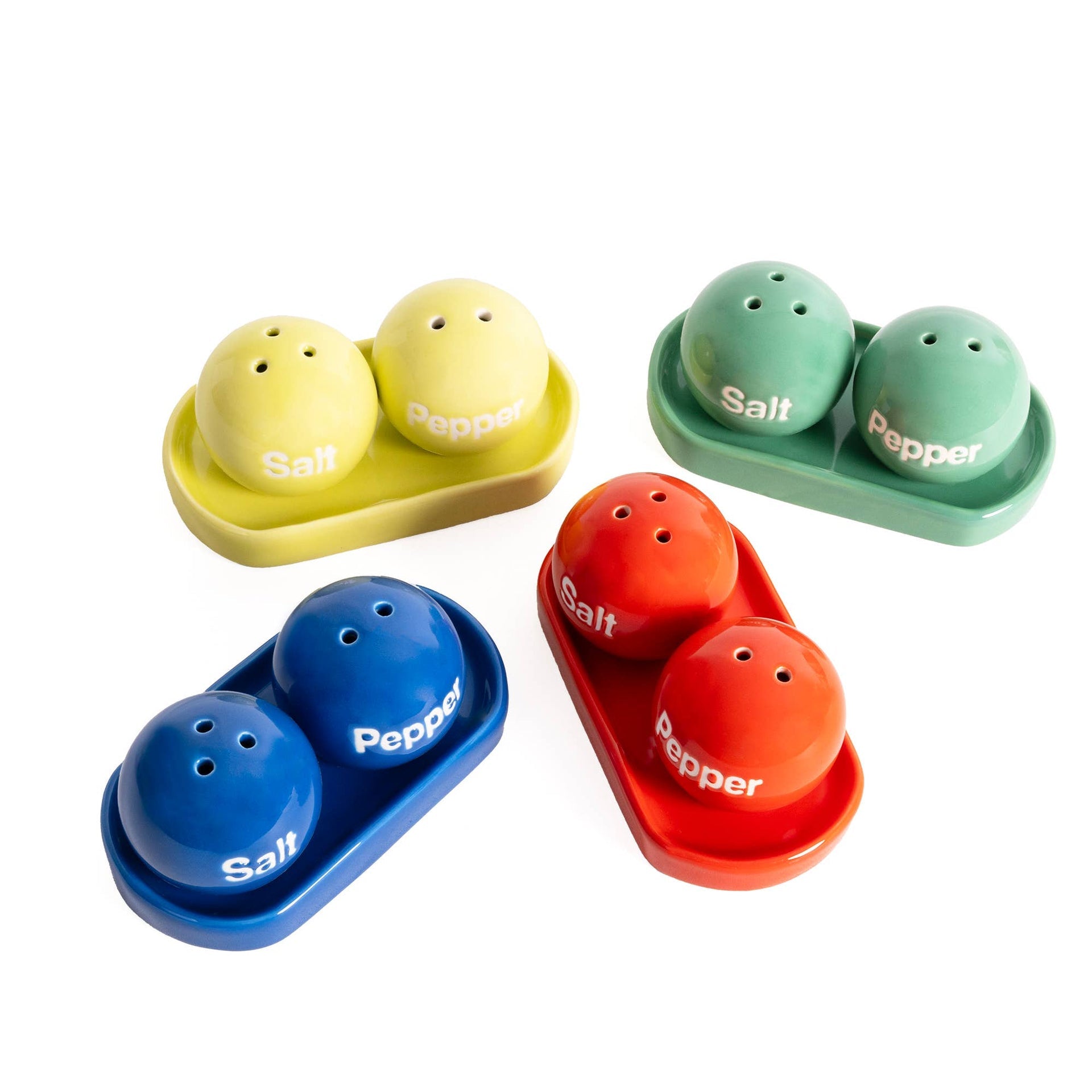 Salière et poivrière ping-pong bleu – vue 4