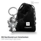 Porte-clés « étoile » en forme d'ange gardien - ange porte-bonheur avec flocon de neige - porte-bonheur en forme d'ange | Design e regali originali