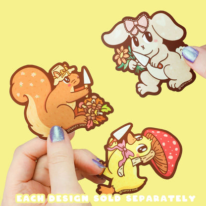 Duck with Mushroom and Knife Sticker