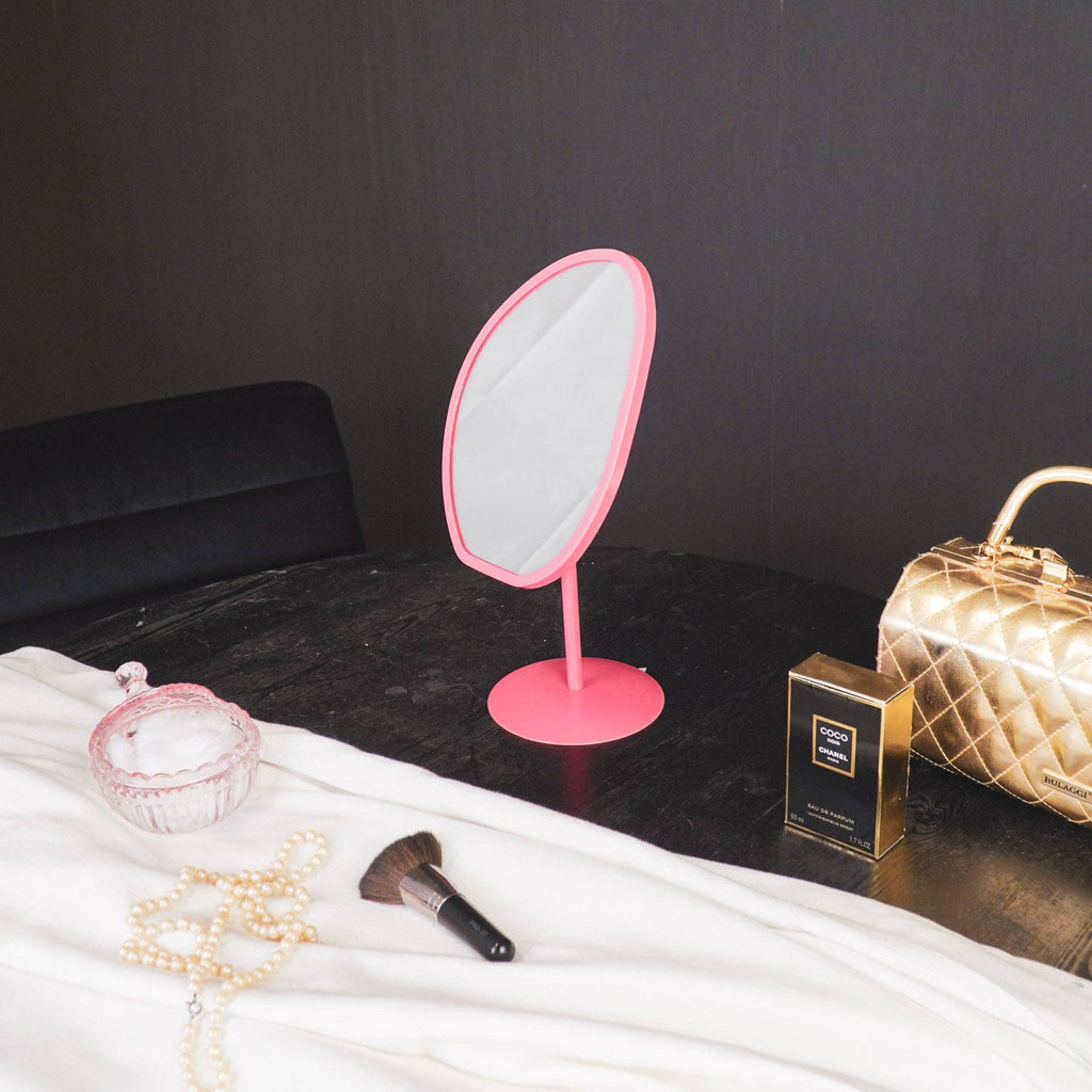Miroir de maquillage - Rond - Rose - 16,5x12x31,5cm | Design-lahjat ja sisustustuotteet