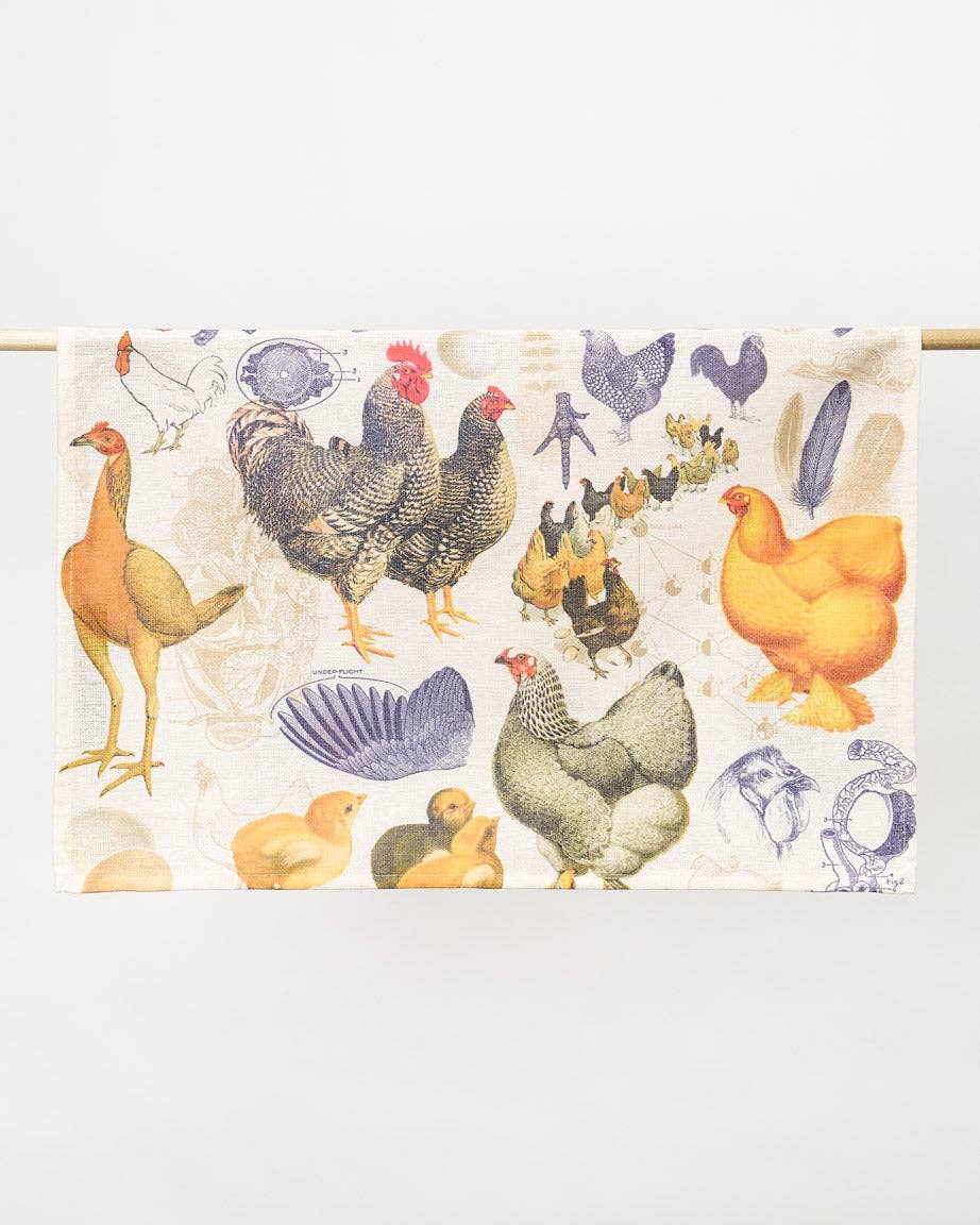 Oggetto regalo di design – Torchon Poules & Poussins – produit scientifique Cognitive Surplus EU, vue 2