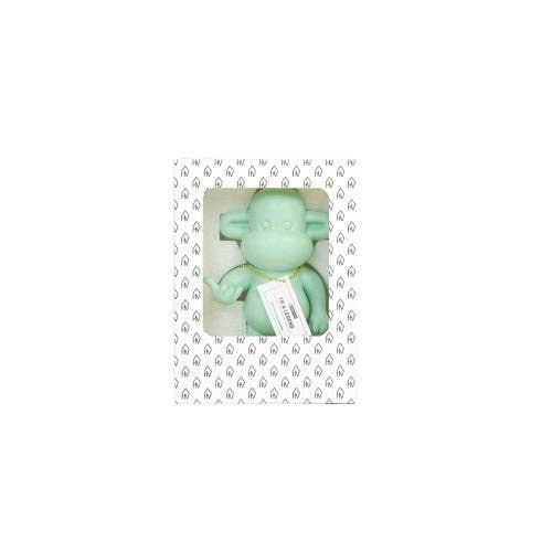 Ornament – ​​Hängende, lose Affenfigur „Die Legende“ – Polyresin – Mintgrün – 11 x 7 x 19 cm