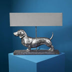 Lampe de table Teckel Frank Argent/Gris,Poly,60 x 14 x 48,5 cm