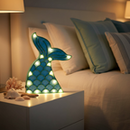 Figurines Lumineuses en Bois Sirène & Coquillage Helio Ferretti Vue 2