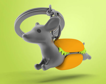 Porte-clés Teckel Hot-Dog