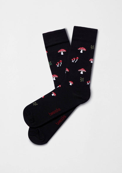 BeMushroom Schwarze Socken