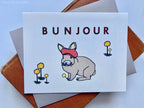 Carte de vœux lapin « Bunjour »