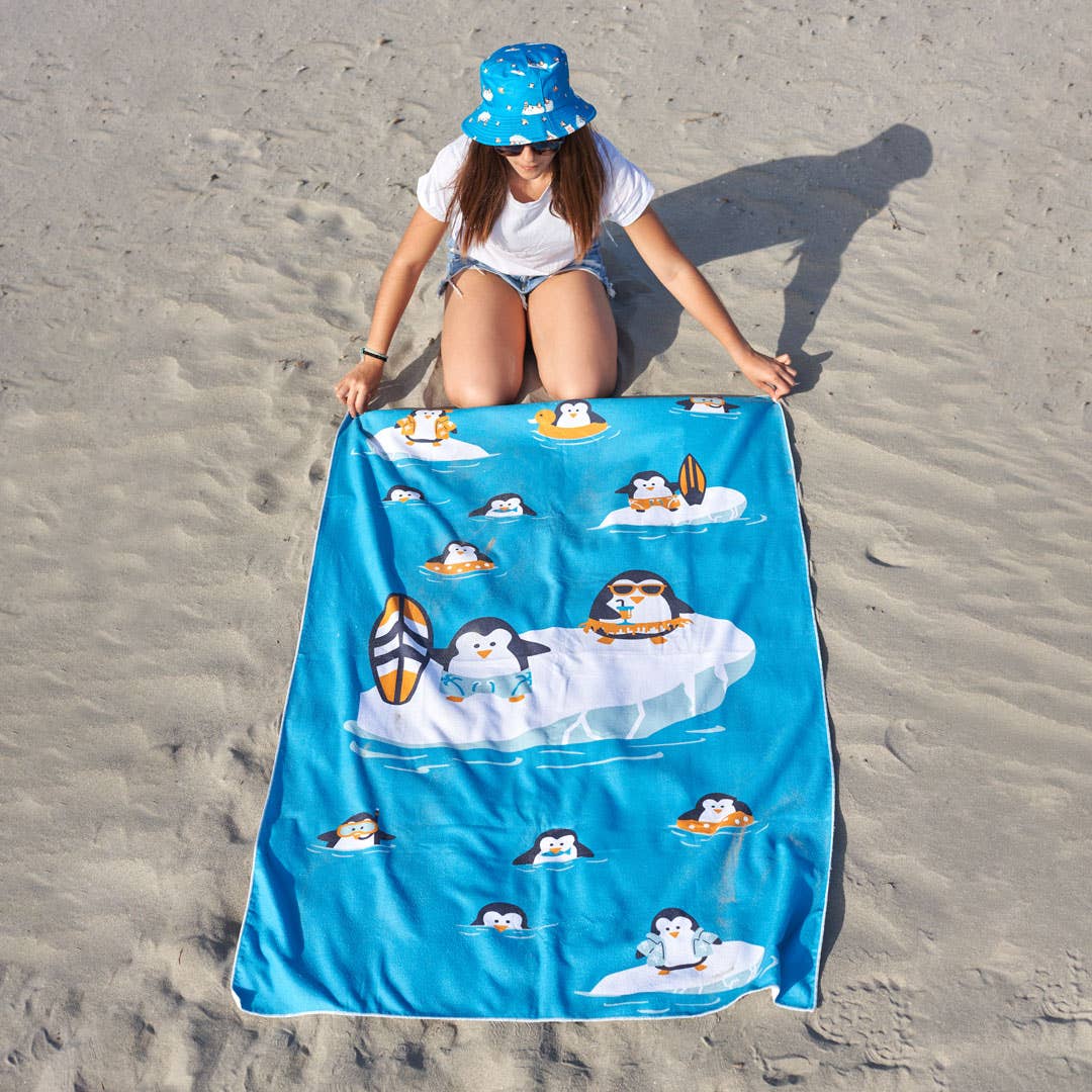 Serviette de plage Pingouins