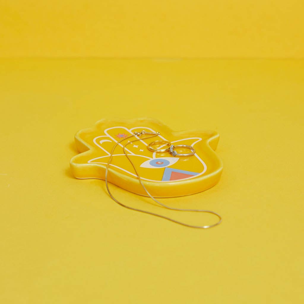 Porte-encens Lucky Hand jaune