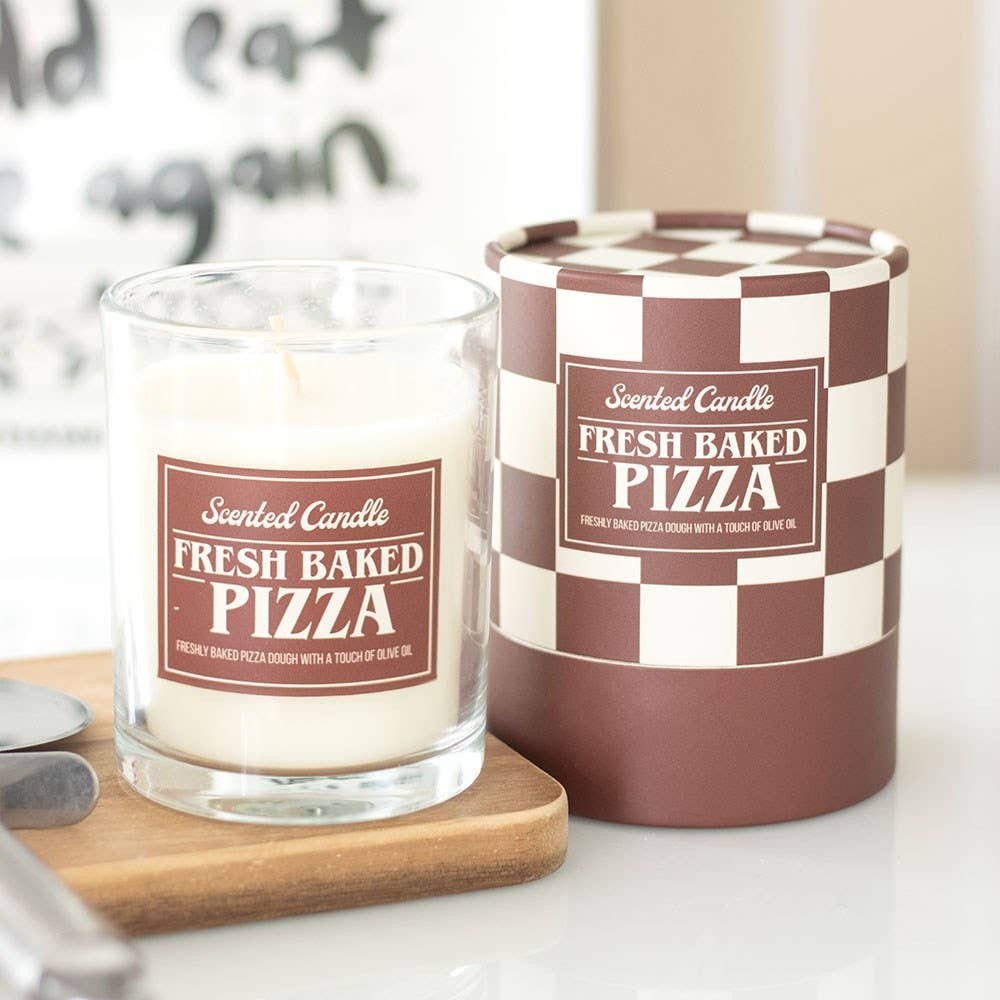 Freshly baked pizza scented candle