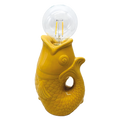 Déco LED poisson safran à piles L13,5 P8,2 H27cm